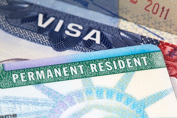 Visa and Permanent Resident Card - California